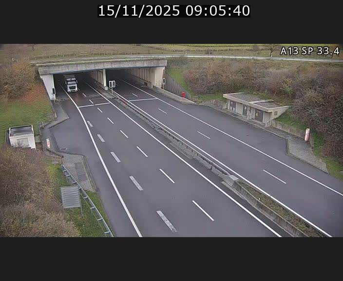 Webcam trafic sur A13 à hauteur d'Altwies en direction de Mondorf-les-bains et en provenance de l'Allemagne