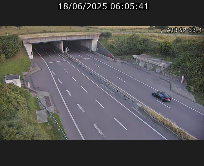 Webcam trafic sur A13 à hauteur d'Altwies en direction de Mondorf-les-bains et en provenance de l'Allemagne