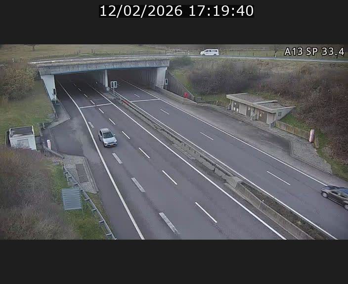 Webcam trafic sur A13 à hauteur d'Altwies en direction de Mondorf-les-bains et en provenance de l'Allemagne