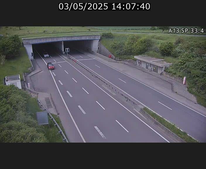 Webcam trafic sur A13 à hauteur d'Altwies en direction de Mondorf-les-bains et en provenance de l'Allemagne