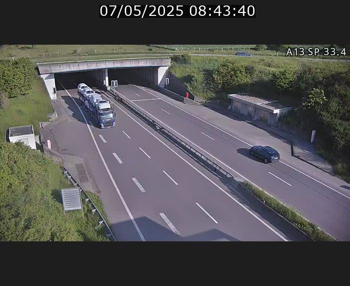 Webcam trafic sur A13 à hauteur d'Altwies en direction de Mondorf-les-bains et en provenance de l'Allemagne