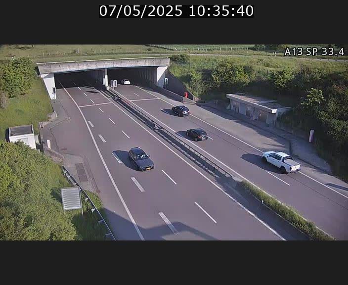 Webcam trafic sur A13 à hauteur d'Altwies en direction de Mondorf-les-bains et en provenance de l'Allemagne