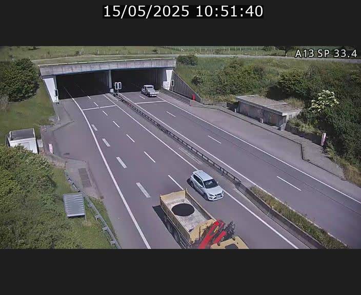 Webcam trafic sur A13 à hauteur d'Altwies en direction de Mondorf-les-bains et en provenance de l'Allemagne