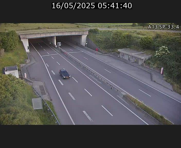 Webcam trafic sur A13 à hauteur d'Altwies en direction de Mondorf-les-bains et en provenance de l'Allemagne
