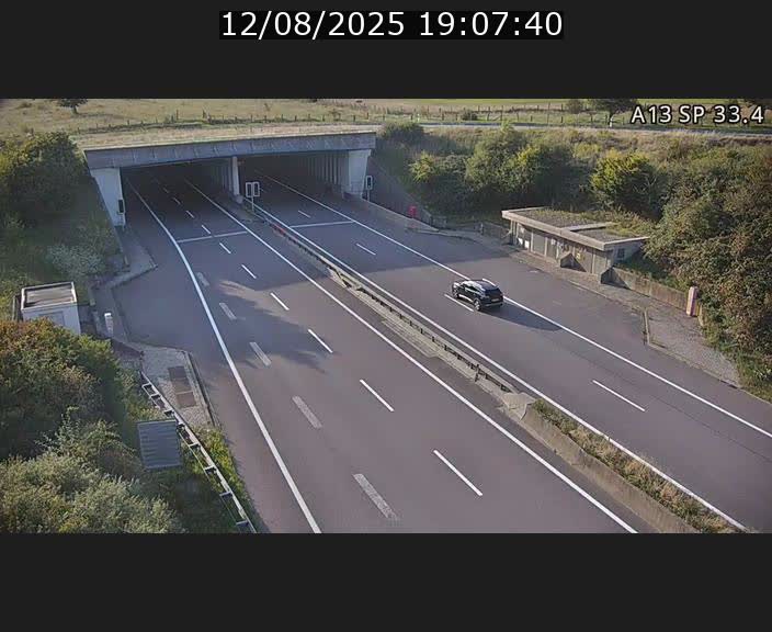Webcam trafic sur A13 à hauteur d'Altwies en direction de Mondorf-les-bains et en provenance de l'Allemagne
