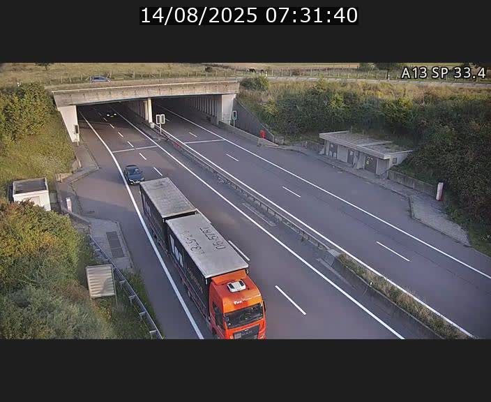 Webcam trafic sur A13 à hauteur d'Altwies en direction de Mondorf-les-bains et en provenance de l'Allemagne