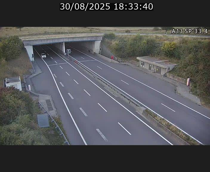Webcam trafic sur A13 à hauteur d'Altwies en direction de Mondorf-les-bains et en provenance de l'Allemagne