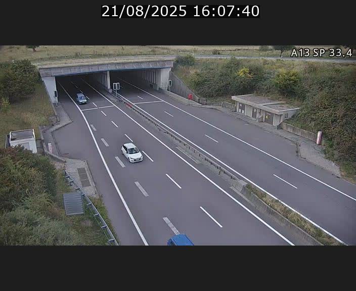 Webcam trafic sur A13 à hauteur d'Altwies en direction de Mondorf-les-bains et en provenance de l'Allemagne