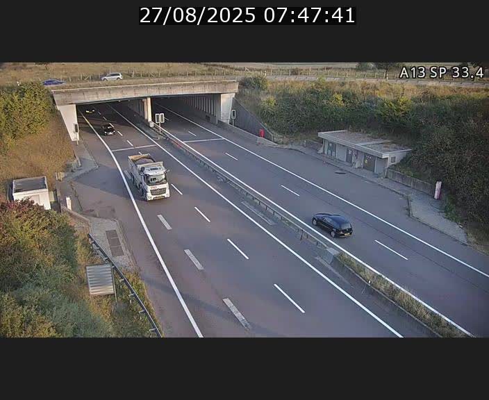 Webcam trafic sur A13 à hauteur d'Altwies en direction de Mondorf-les-bains et en provenance de l'Allemagne