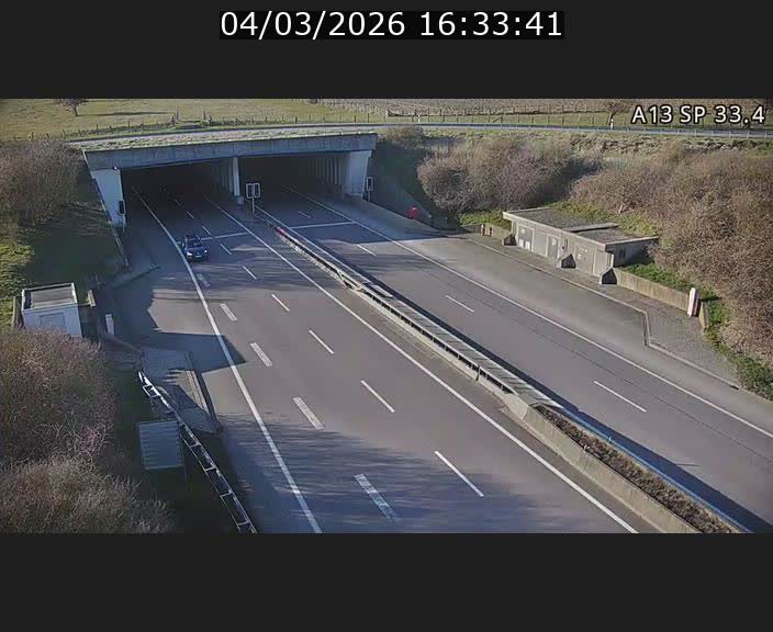 Webcam trafic sur A13 à hauteur d'Altwies en direction de Mondorf-les-bains et en provenance de l'Allemagne