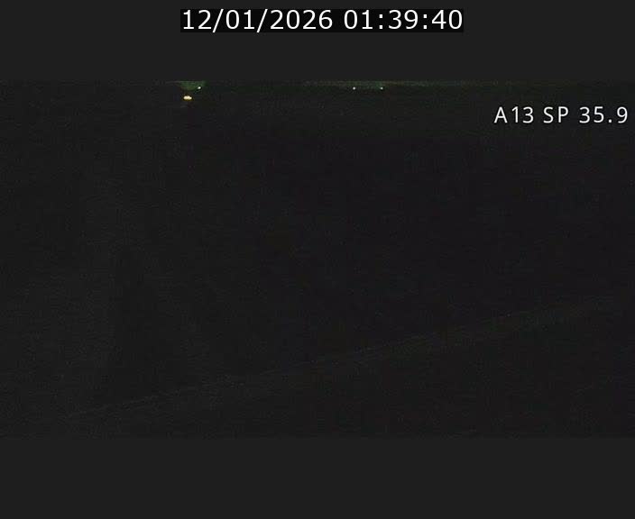 Webcam trafic sur A13 à l'entrée ouest du tunnel Markusbierg à Remerschen. Vue orientée vers Mondorf-les-Bains.