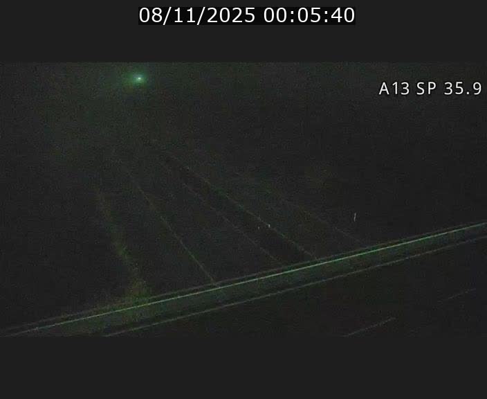 Webcam trafic sur A13 à l'entrée ouest du tunnel Markusbierg à Remerschen. Vue orientée vers Mondorf-les-Bains.