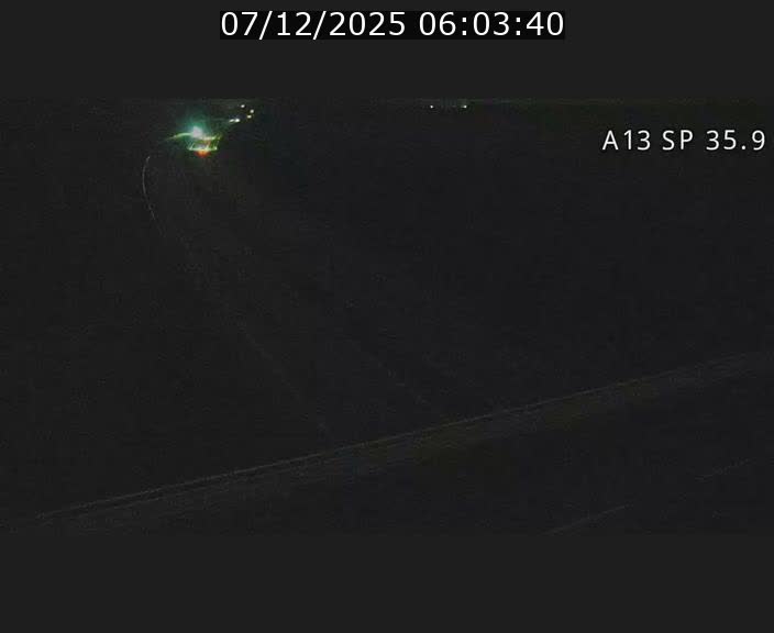 Webcam trafic sur A13 à l'entrée ouest du tunnel Markusbierg à Remerschen. Vue orientée vers Mondorf-les-Bains.