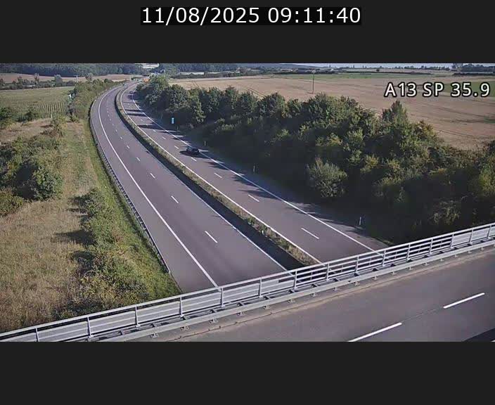 <h2>Webcam trafic sur A13 à l'entrée ouest du tunnel Markusbierg à Remerschen. Vue orientée vers Mondorf-les-Bains.</h2>
