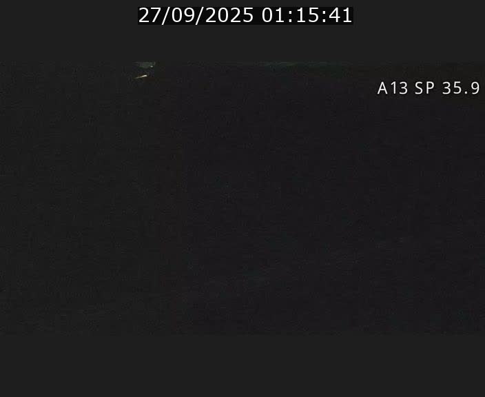 <h2>Webcam trafic sur A13 à l'entrée ouest du tunnel Markusbierg à Remerschen. Vue orientée vers Mondorf-les-Bains.</h2>