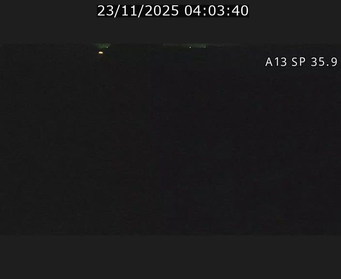 Webcam trafic sur A13 à l'entrée ouest du tunnel Markusbierg à Remerschen. Vue orientée vers Mondorf-les-Bains.