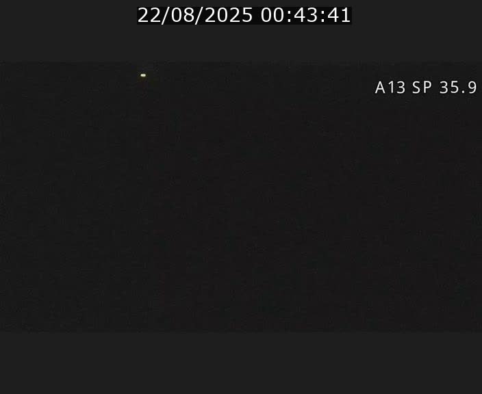 Webcam trafic sur A13 à l'entrée ouest du tunnel Markusbierg à Remerschen. Vue orientée vers Mondorf-les-Bains.