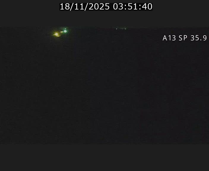 <h2>Webcam trafic sur A13 à l'entrée ouest du tunnel Markusbierg à Remerschen. Vue orientée vers Mondorf-les-Bains.</h2>