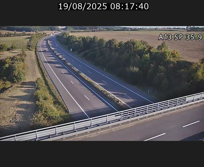 <h2>Webcam trafic sur A13 à l'entrée ouest du tunnel Markusbierg à Remerschen. Vue orientée vers Mondorf-les-Bains.</h2>