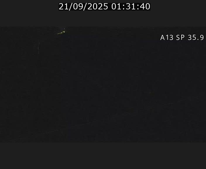 Webcam trafic sur A13 à l'entrée ouest du tunnel Markusbierg à Remerschen. Vue orientée vers Mondorf-les-Bains.