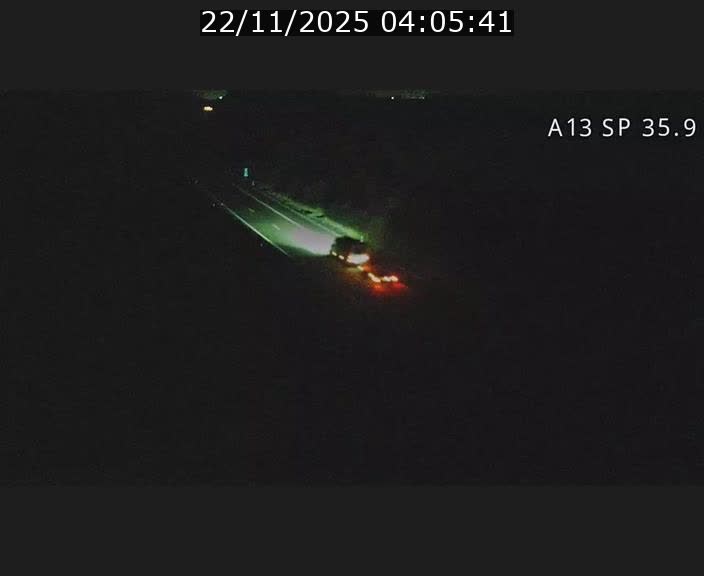 <h2>Webcam trafic sur A13 à l'entrée ouest du tunnel Markusbierg à Remerschen. Vue orientée vers Mondorf-les-Bains.</h2>