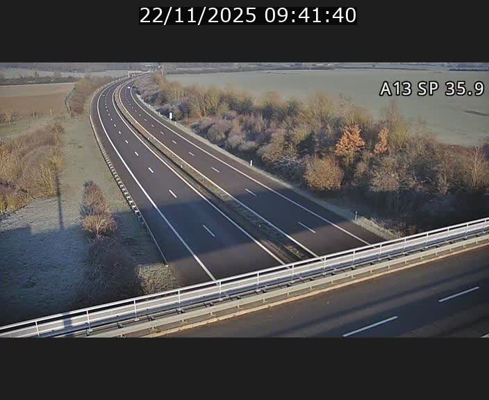 <h2>Webcam trafic sur A13 à l'entrée ouest du tunnel Markusbierg à Remerschen. Vue orientée vers Mondorf-les-Bains.</h2>