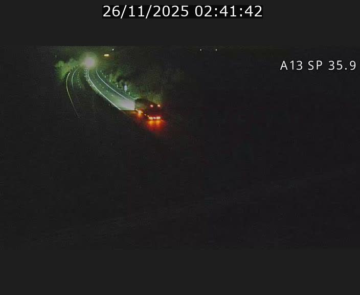 <h2>Webcam trafic sur A13 à l'entrée ouest du tunnel Markusbierg à Remerschen. Vue orientée vers Mondorf-les-Bains.</h2>