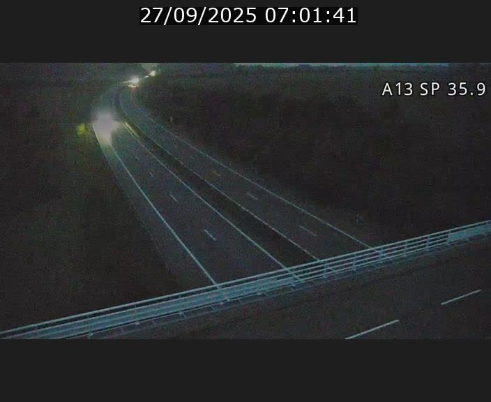 <h2>Webcam trafic sur A13 à l'entrée ouest du tunnel Markusbierg à Remerschen. Vue orientée vers Mondorf-les-Bains.</h2>