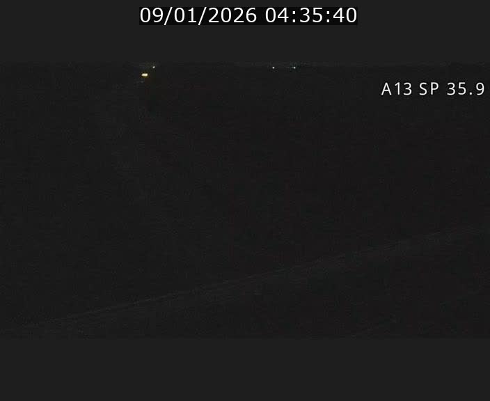 Webcam trafic sur A13 à l'entrée ouest du tunnel Markusbierg à Remerschen. Vue orientée vers Mondorf-les-Bains.