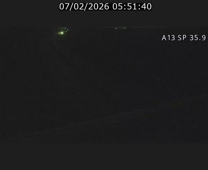 Webcam trafic sur A13 à l'entrée ouest du tunnel Markusbierg à Remerschen. Vue orientée vers Mondorf-les-Bains.