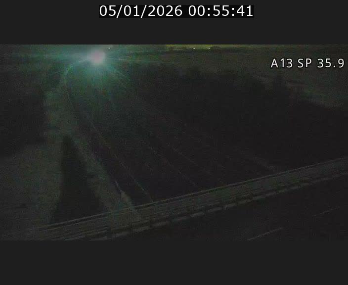 Webcam trafic sur A13 à l'entrée ouest du tunnel Markusbierg à Remerschen. Vue orientée vers Mondorf-les-Bains.