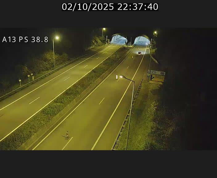 <h2>Webcam autoroute A13 à l'entrée ouest du tunnel Markusbierg à Schengen. Vue orientée vers Mondorf-les-Bains</h2>