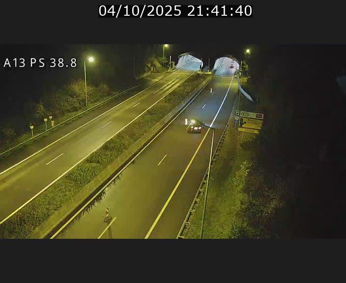 <h2>Webcam autoroute A13 à l'entrée ouest du tunnel Markusbierg à Schengen. Vue orientée vers Mondorf-les-Bains</h2>