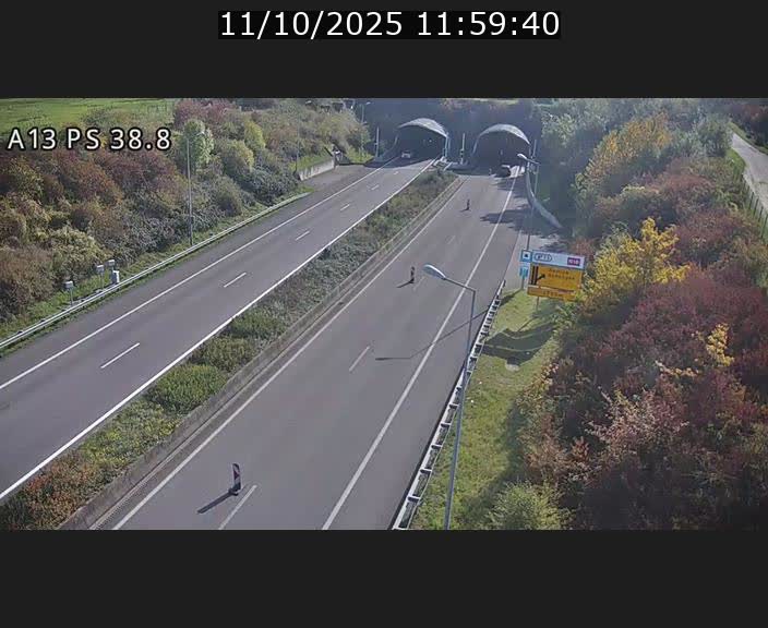 <h2>Webcam autoroute A13 à l'entrée ouest du tunnel Markusbierg à Schengen. Vue orientée vers Mondorf-les-Bains</h2>