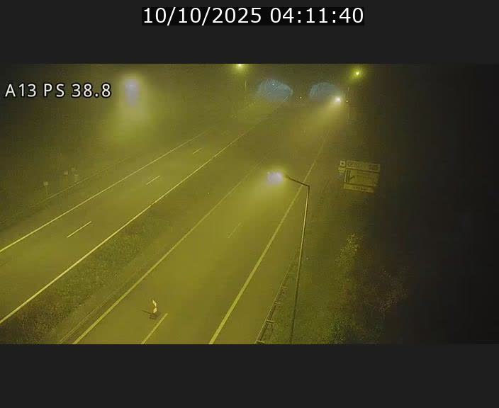<h2>Webcam autoroute A13 à l'entrée ouest du tunnel Markusbierg à Schengen. Vue orientée vers Mondorf-les-Bains</h2>