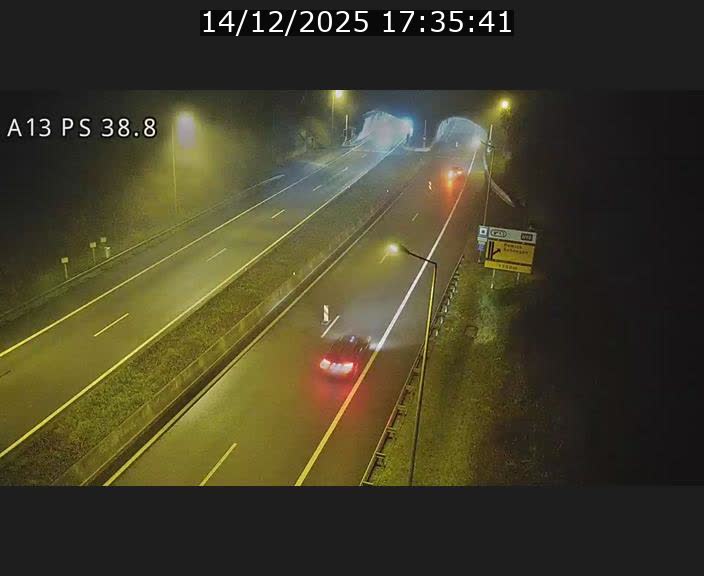 <h2>Webcam autoroute A13 à l'entrée ouest du tunnel Markusbierg à Schengen. Vue orientée vers Mondorf-les-Bains</h2>