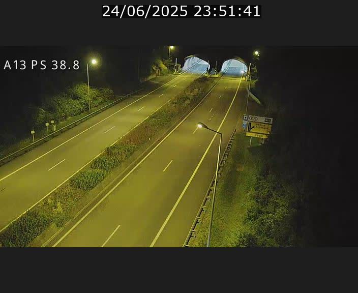 <h2>Webcam autoroute A13 à l'entrée ouest du tunnel Markusbierg à Schengen. Vue orientée vers Mondorf-les-Bains</h2>