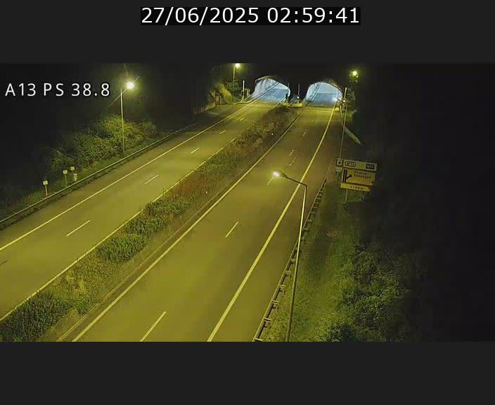 <h2>Webcam autoroute A13 à l'entrée ouest du tunnel Markusbierg à Schengen. Vue orientée vers Mondorf-les-Bains</h2>