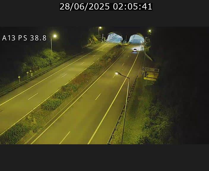 <h2>Webcam autoroute A13 à l'entrée ouest du tunnel Markusbierg à Schengen. Vue orientée vers Mondorf-les-Bains</h2>
