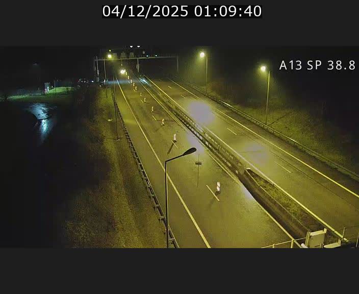 <h2>Webcam autoroute A13 à l'entrée ouest du tunnel Markusbierg à Schengen. Vue orientée vers le tunnel et l'Allemagne</h2>