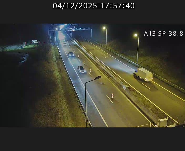 <h2>Webcam autoroute A13 à l'entrée ouest du tunnel Markusbierg à Schengen. Vue orientée vers le tunnel et l'Allemagne</h2>