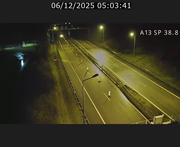 <h2>Webcam autoroute A13 à l'entrée ouest du tunnel Markusbierg à Schengen. Vue orientée vers le tunnel et l'Allemagne</h2>