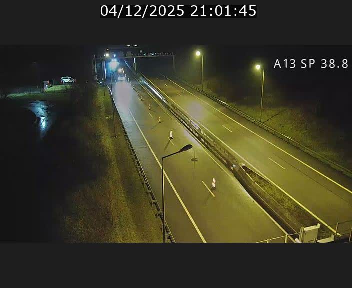 <h2>Webcam autoroute A13 à l'entrée ouest du tunnel Markusbierg à Schengen. Vue orientée vers le tunnel et l'Allemagne</h2>