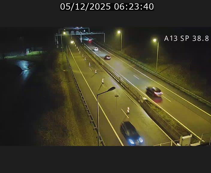 <h2>Webcam autoroute A13 à l'entrée ouest du tunnel Markusbierg à Schengen. Vue orientée vers le tunnel et l'Allemagne</h2>