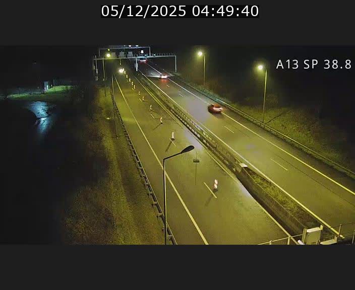 <h2>Webcam autoroute A13 à l'entrée ouest du tunnel Markusbierg à Schengen. Vue orientée vers le tunnel et l'Allemagne</h2>