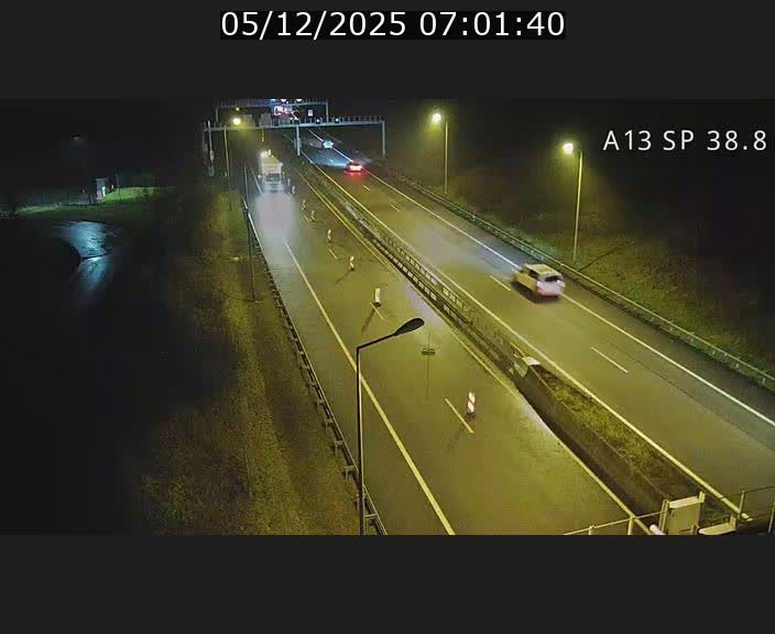<h2>Webcam autoroute A13 à l'entrée ouest du tunnel Markusbierg à Schengen. Vue orientée vers le tunnel et l'Allemagne</h2>