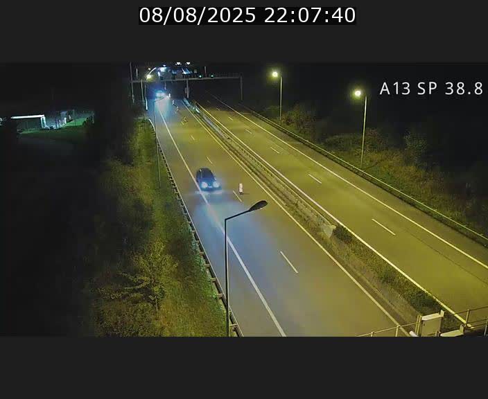 <h2>Webcam autoroute A13 à l'entrée ouest du tunnel Markusbierg à Schengen. Vue orientée vers le tunnel et l'Allemagne</h2>
