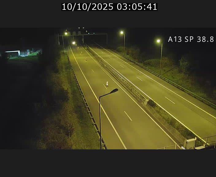 <h2>Webcam autoroute A13 à l'entrée ouest du tunnel Markusbierg à Schengen. Vue orientée vers le tunnel et l'Allemagne</h2>