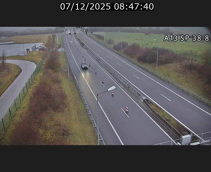 <h2>Webcam autoroute A13 à l'entrée ouest du tunnel Markusbierg à Schengen. Vue orientée vers le tunnel et l'Allemagne</h2>