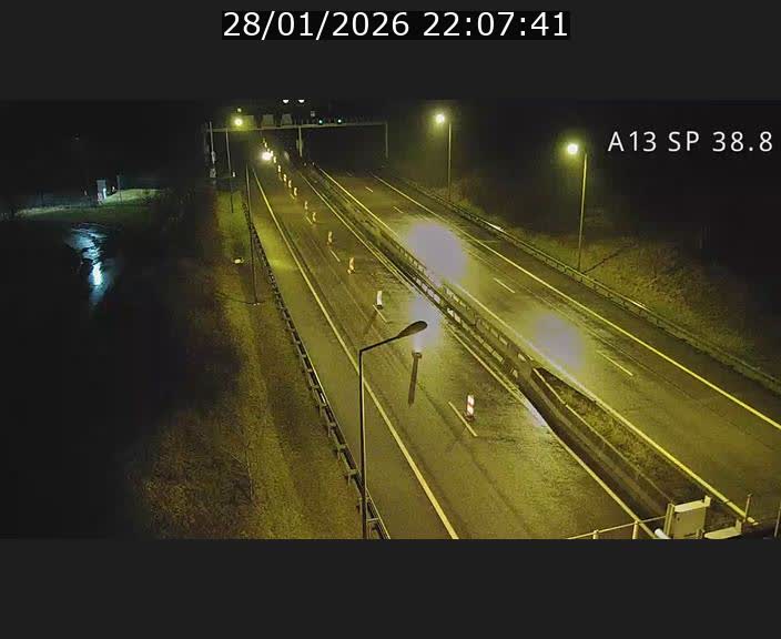 <h2>Webcam autoroute A13 à l'entrée ouest du tunnel Markusbierg à Schengen. Vue orientée vers le tunnel et l'Allemagne</h2>